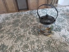 Antique English Flosmaron Jam/Preserve Pot 1920s Seaside Boats Cottage