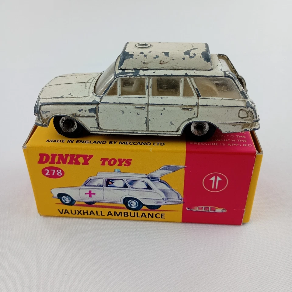 Juguetes Dinky Vintage No. Ambulancia Vauxhall Victor 278 - Caja de reproducción Foto 3 de 4