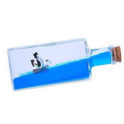 Unsinkable Boat Going Pirate Ship Piece Model Merry Toys in a Bottle Box Acry...
