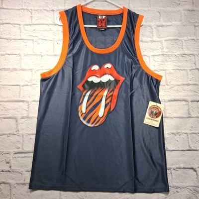 Rolling Stones 2015 Detroit Tigers Zip Code Tour Jersey Tank Size XL NEW NWT!