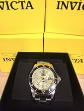 Invicta Pro Diver 50823 42mm Gold Dial Black Bezel Stainless Steel Men  s Watch