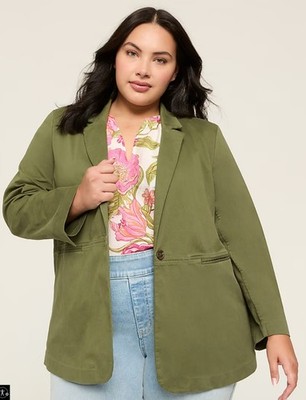 Lane Bryant Olive Blazer Jacket New NWT Size 18