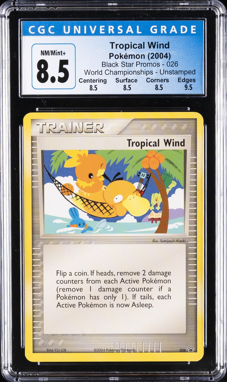 2004 POKEMON BLACK STAR PROMOS #26 TROPICAL WIND CGC 8.5
