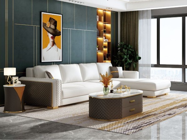 Ecksofa Polster Garnitur Wohnlandschaft L Form Designer Sofa Couch Ecksofa-image