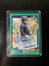 2023 DONRUSS GREEN DARNELL WRIGHT AUTO RATED ROOKIE CARD# 313 CHICAGO BEARS. rookie card picture