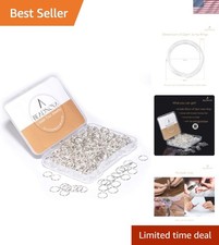 Elegant 8mm Silver Plated Jump Rings - 300 Pcs for Jewelry  Keychain Crafts