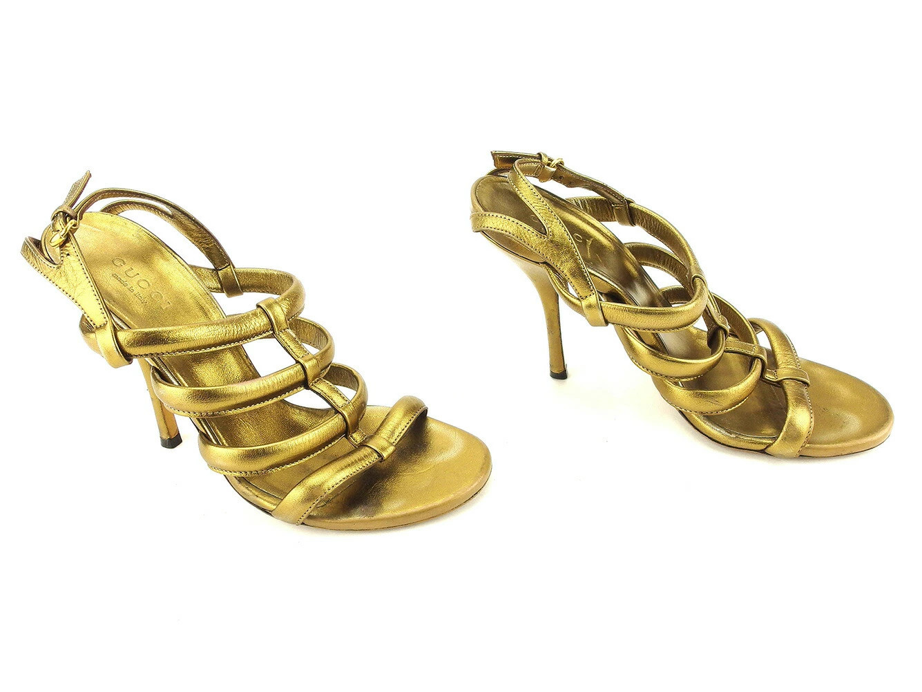 GUCCI Sandals Gladiator #35 Pin Heel GSeries Ladies Brand High Brand Vintage thumbnail 5