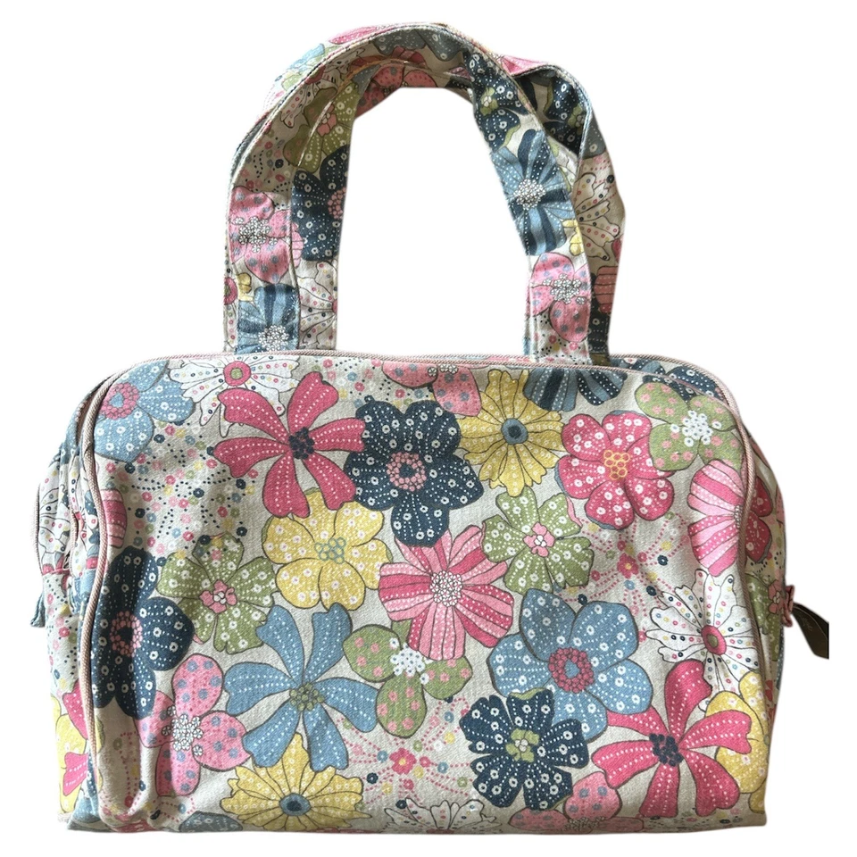 Bolsa de Viaje de Maquillaje Thirty One 31 Tamaño Mediano Multicolor Floral con Bolsillos Foto 4 de 4