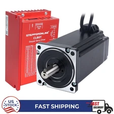 STEPPERONLINE Closed Loop Nema 34 Stepper Motor Φ14mm 12Nm 1700oz.in  CNC Kit