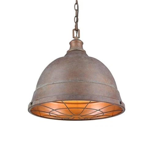 Golden Lighting Bartlett 16 1/2" Wide Copper Patina Pendant Light - Picture 3 of 5