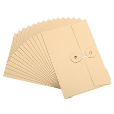 4.5x6.7" Gift Card Envelopes with String Tie Closure, Khaki 15pcs