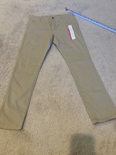 NWT IZOD Boys DRESS Pants MEDIUM Khaki size 16 SLIM Fit
