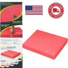 Exercise Balance Pad Extra Large Red Foam Mat for Stability Training and Yoga