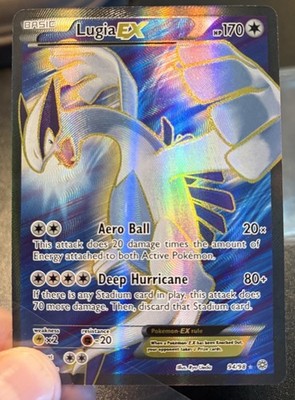 2015 POKEMON XY ANCIENT ORIGINS #94 FULL ART/LUGIA EX ABSOLUTELY MINT, 9 QUALITY