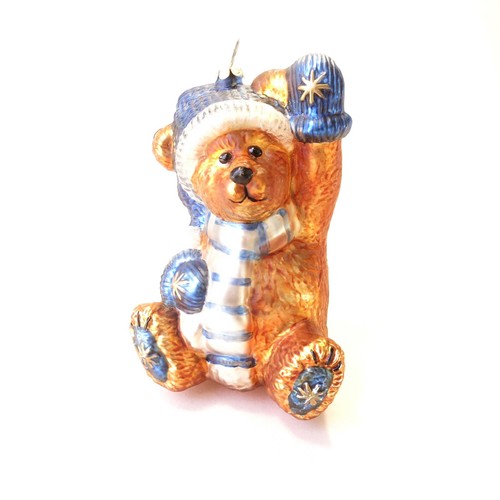 Large Boyd's Bears Teddy Bear Klaus Von Fuzzner Christmas Ornament LE GlassSmith - Picture 1 of 5