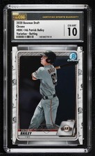 2020 Bowman Draft Chrome Image Variation Patrick Bailey CSG 10 Gem Mint 6yz