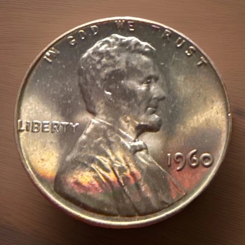 COLLECTIBLE TONED - 1960 - P - Lincoln Wheat Cent - BU - TONING COIN!! 1529