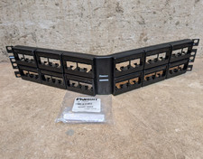Panduit CPPLA48WBLY Modular Mini-Com Angled 48 Port Patch Panel with Hardware