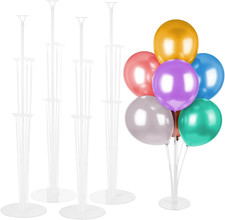 Balloon Stand Kit 4 Sets Balloon Arch Stand with Base and Balloon Sticks for Chr