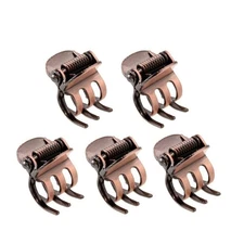 5PCS Mini Metal Hair Claw Clips for Women,Mini Metal Hair Claw Clips,Bronze C...