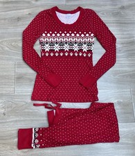 Hanna Andersson Womens Pajamas Set Holiday Fair Isle Size S NWOT Organic Cotton
