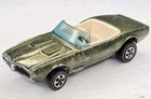 HOT WHEELS REDLINE CUSTOM FIREBIRD OLIVE W/ WHITE INTERIOR VINTAGE ORIGINAL