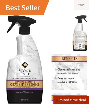 Granite Clean, Shine & Protect - Cleans Polishes & Protects Stone, Granite, Q...