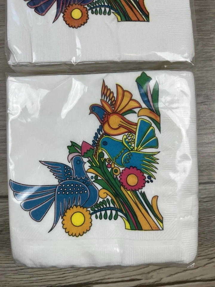 Guardanapos de papel Villeroy & Boch Acapulco 2 pacotes guardanapos de coquetel vintage - Imagem 3 de 4