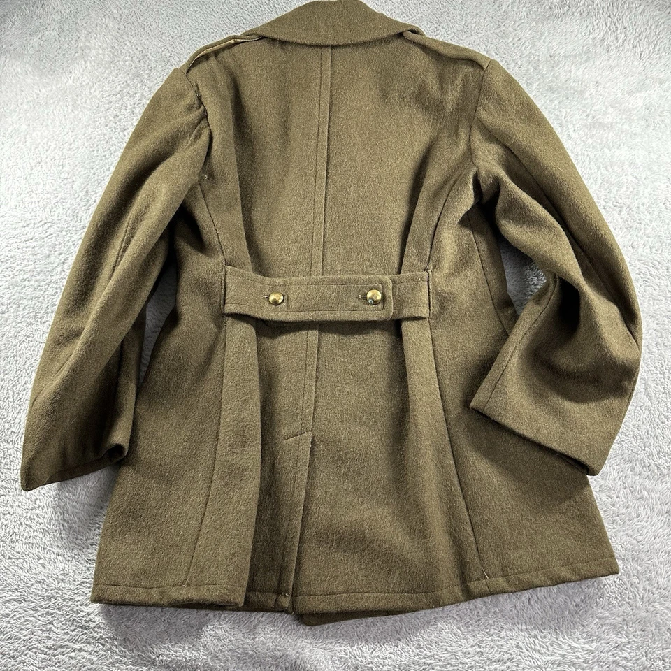 Chaqueta militar francesa vintage años 50 abrigo lana trinchera chaquetón Toulouse Foto 2 de 4