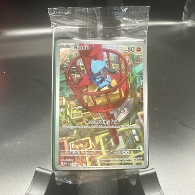 SEALED Pokémon TCG Riolu Black Star Promo #010 Full Art Holo Illustration Card
