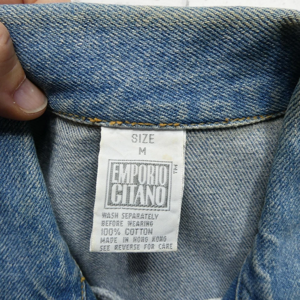 Chaqueta vaquera vintage Emporio Gitano para mujer lavado medio ligero camionero recortada años 90 Foto 3 de 4