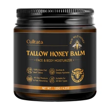 Beef Tallow for Skin, Beef Tallow for Face, All Natural Hydrating Tallow Honey B