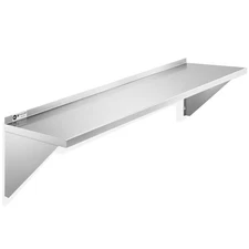 OPEN BOX - 12" x 60" Stainless Steel Shelf, NSF Commercial Restaurant Kitchen