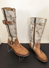 Bed Stu Gogo Lug Boots Tan Rustic Nectar Lux New $345 Size 6
