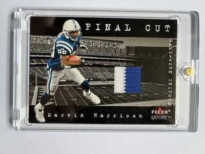 Marvin Harrison Indianapolis Colts Game Used patch HoF, 2001 Fleer Final Cut