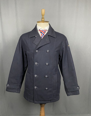 Paul&Shark Vintage Blue Wool Double Breasted Insulated Yacht Pea Coat Size S