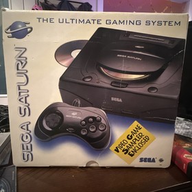 Sega Saturn Console Bundle USA Region CIB + eclipse pad + games complete in box!