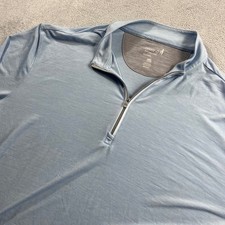 Johnnie-O Glades Performance Quarter Zip Pullover Malibu Blue JMKO4100 Mens XL
