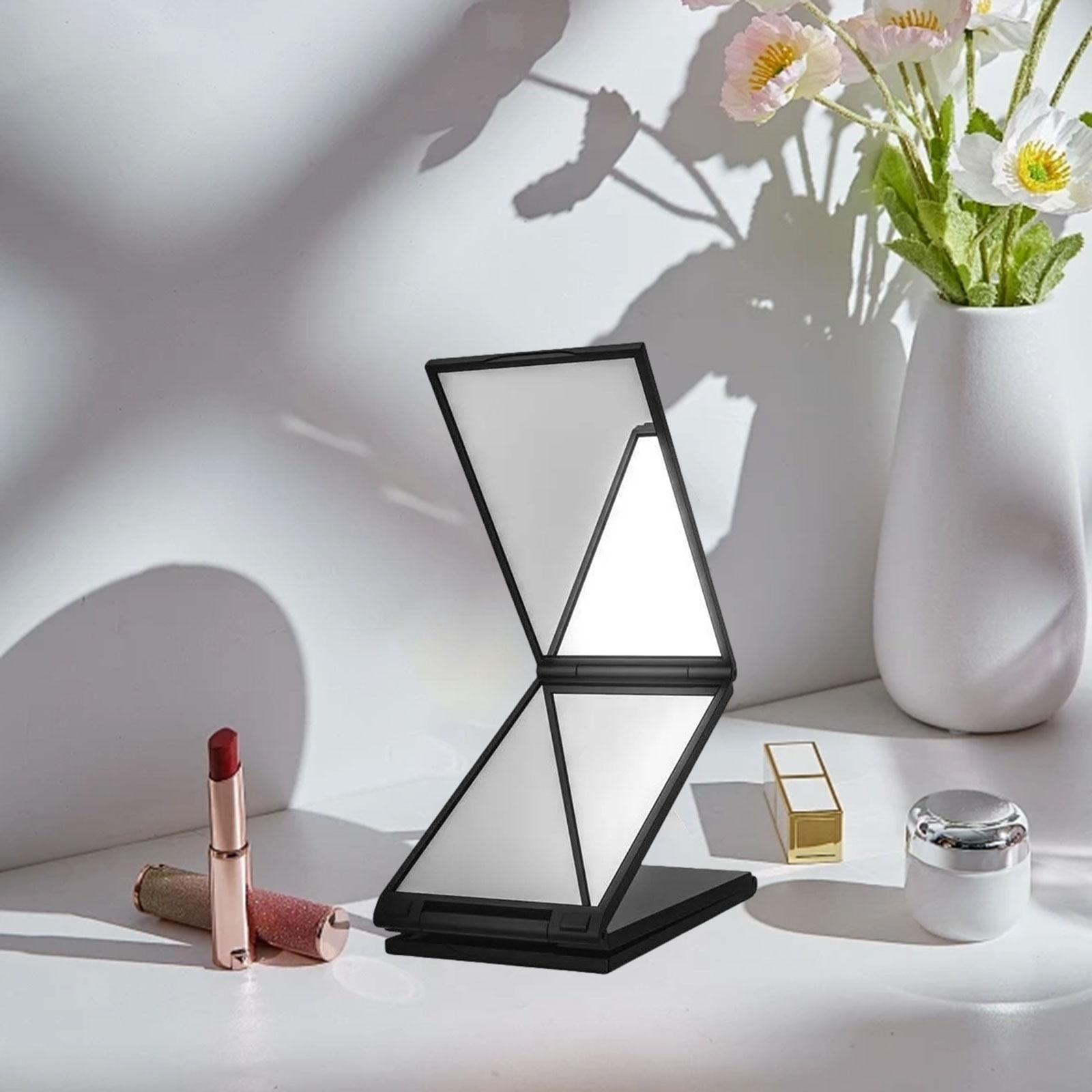 Portable 4-Sided Folding Makeup Mirror for Vanity and Travel-image