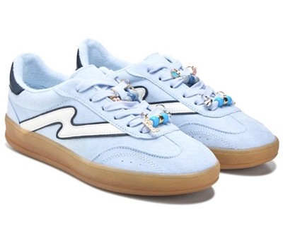 NEW MADDEN GIRL GIIA CASUAL SNEAKERS CHARMS 7.5 BABY BLUE LACE UP SLIP ONS SHOES