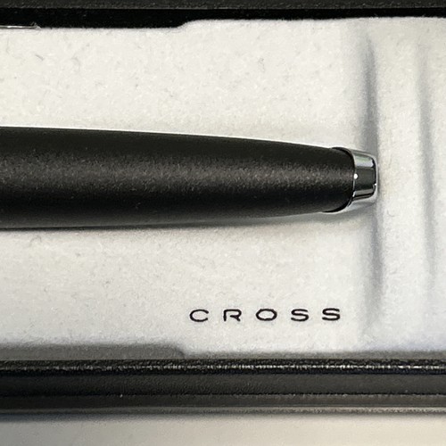 Cross ATX Kugelschreiber Mit Notizbuch Geschenkset – Basalt Schwarz Mit Weißem Journal