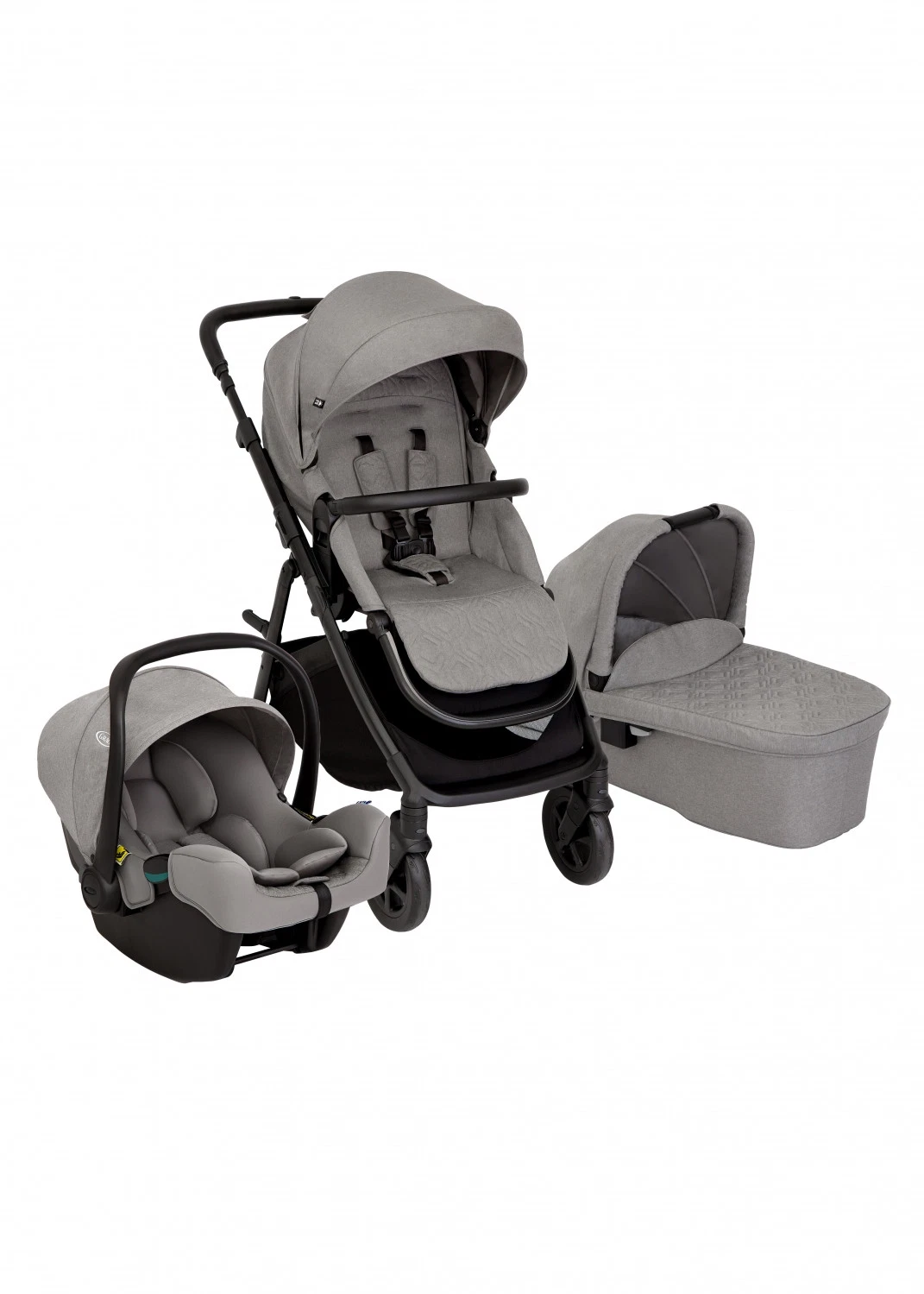 5060624773808 GRACO Wózek Near2Me DLX Trio Ash zestaw 3w1 554041 GRACO