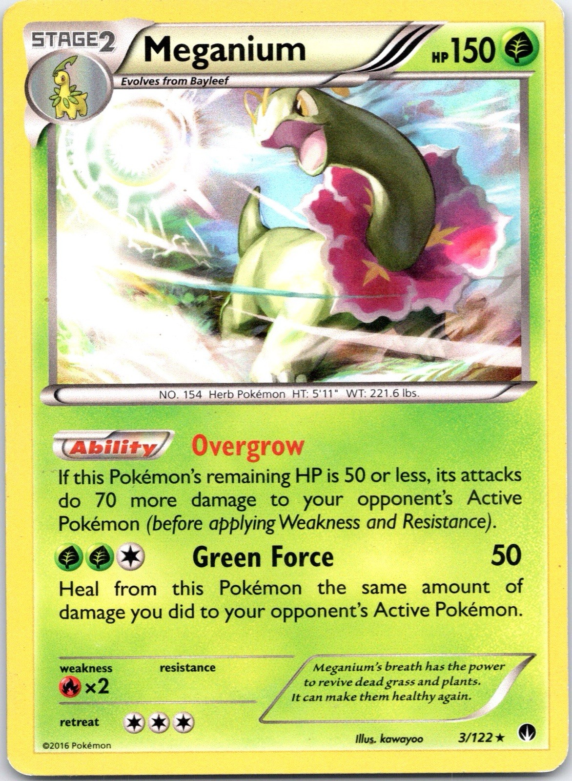 Pokemon XY BREAKpoint 3/122 Holo Meganium