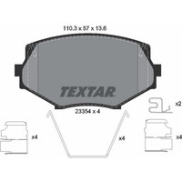Textar 2335404 Bremsbelagsatz FüR Mazda MX 5 NA NB