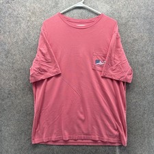Vineyard Vines Shirt Mens Large Pink American Flag Whale Pocket Tee Tagless