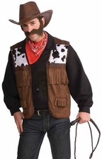 Chaleco Vaquero Salvaje Oeste Sheriff Outlaw Elegante Vestir Halloween Disfraz Accesorio