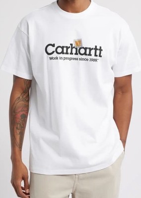 Carhartt Mens Label Script Organic Cotton Work In Progress T Shirt, Size Medium 