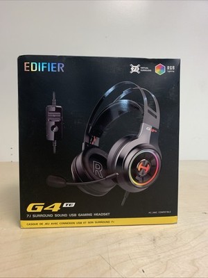 Edifier G4 TE Gaming 7.1 Surround Sound Headset USB Black Microphone RGB colors