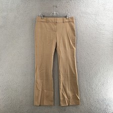 Loft Marisa Trouser Dress Pants Womens 10 Flare Mid Rise Flat Front Casual Beige