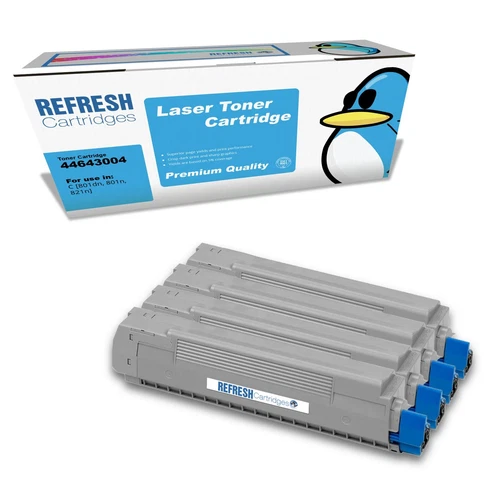 Refresh Cartridges Full Set Pack 44643004/3/2/1 Toner Compatible With OKI